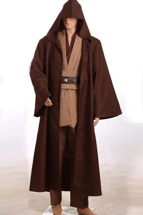 Фильм Звездные войны Kenobi Jedi Туника Косплей Костюм Униформа полный комплект коричневая версия