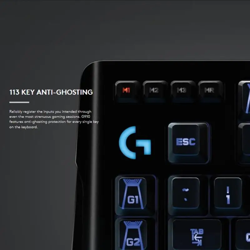 Механическая игровая клавиатура logitech G910 Orion Spark RGB, оригинальные игровые клавиатуры с подставкой для рук, 9 программируемых клавиш для компьютера