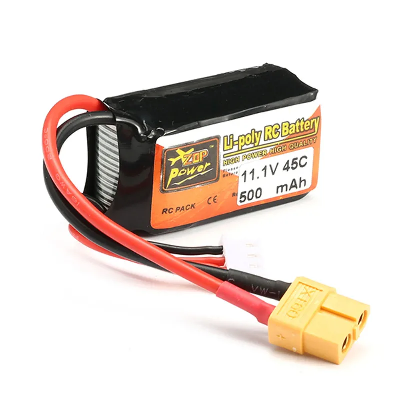 Литий-полимерный аккумулятор ZOP мощность 11 1 Вт 500 мАч 45C 3 s lipo XT60 Plug для модели RC |