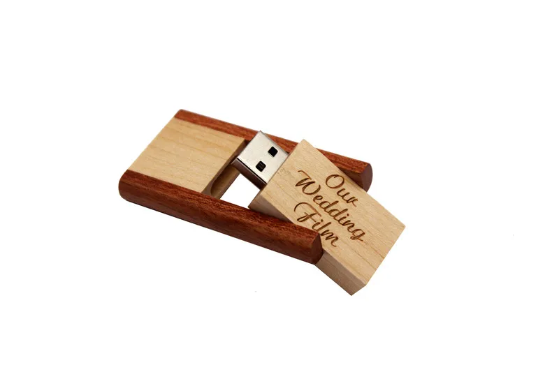 JASTER(более 10 шт бесплатный логотип) Вращающийся деревянный USB флэш-накопитель 4 ГБ 8 ГБ 16 г 32 Гб U диск фотография свадебный подарок
