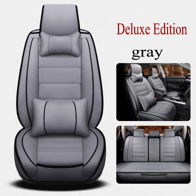gray D E Kalaisike льняные универсальные автомобильные чехлы для Nissan Все модели qashqai x-trail tiida Note Murano March Teana Авто Стайлинг - Название цвета: gray D E