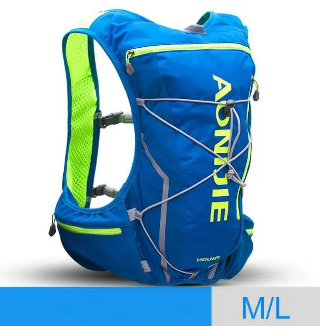 Only Bag Blue M L AONIJIE для мужчин и женщин 10л сумки для активного отдыха походный рюкзак жилет марафон для бега Велоспорт рюкзак на выбор бутылка для воды сумка - Цвет: Only Bag Blue M L