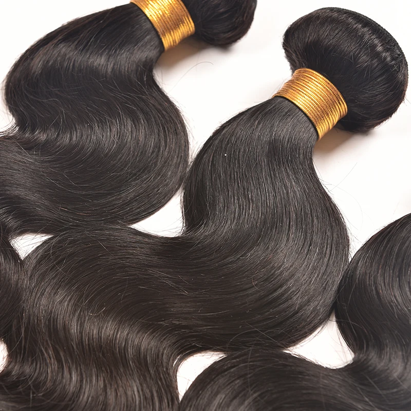 Али Коко волос 3 пучка перуанские тела вьющиеся накладные волосы натуральный