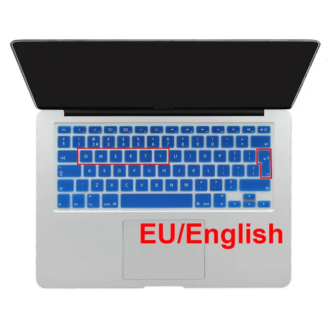 Евро макет Английский алфавит наклейки на клавиатуру для Macbook Pro 13 &quot15&quot 17 &quotAir