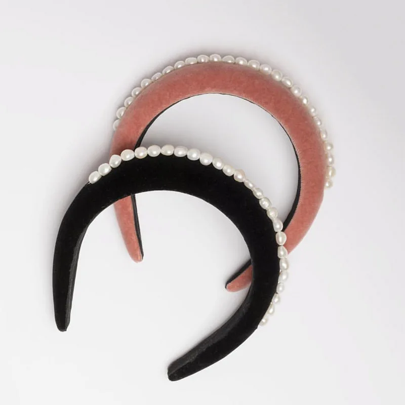 Повязка на голову женская с пресноводным жемчугом повязка ручной работы модный