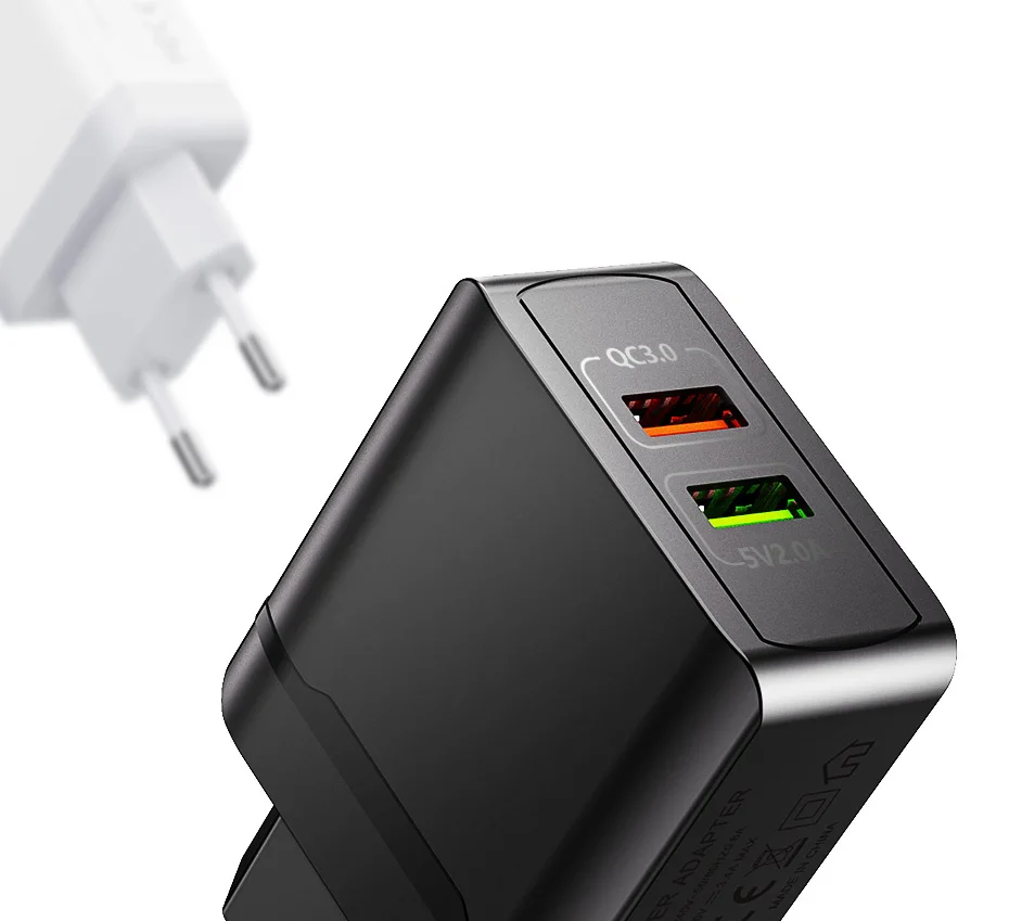 ZNP, универсальное зарядное устройство с двумя usb-портами, 5 В, 3,0 А, быстрая зарядка, настенное зарядное устройство, адаптер, штепсельная вилка европейского стандарта, быстрое зарядное устройство для мобильного телефона samsung, huawei