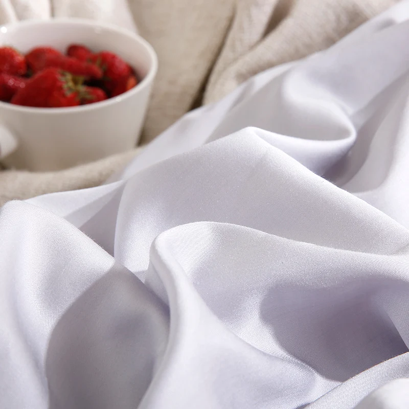 Домашние комплекты постельного белья из хлопка tencel, белый, синий, розовый, королева/король размер, пододеяльник, простыня, наволочка постельное белье, постельное белье