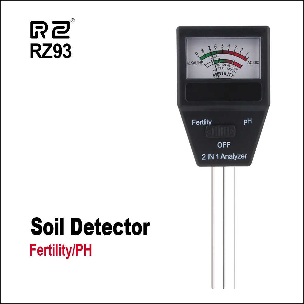 

RZ Mini Soil Moisture Humidity Hygrometer Measuring PH Meter Soil Moisture Monitor Gardening Plant Farming Light Sunlight Tester
