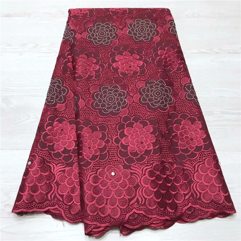 African Tulle Lace Fabric 2019 High Quality Nigerian for Big Red Embroidery Swiss Voile in Switzerland j82-65 | Дом и сад