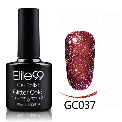 GC037 Elite99 10 мл УФ гель лак для ногтей Блестящий Цветной Гель-лак замачиваемый Гель-лак для ногтей Полупостоянный УФ-гель - Цвет: GC037