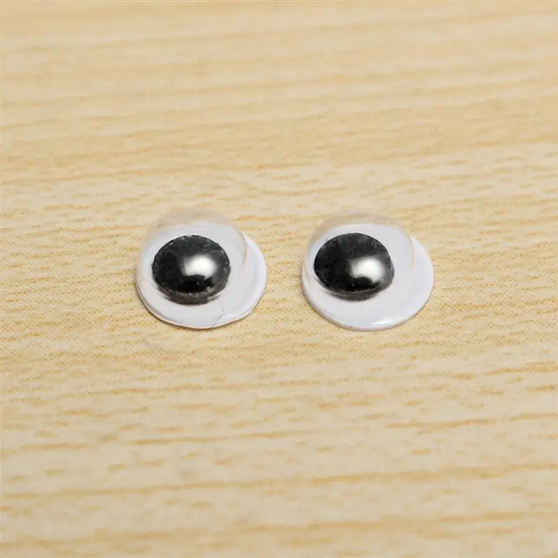 1000 шт 6 мм круглый Wobbly Googly Eye самоклеящийся для одежды Скрапбукинг плюшевый медведь Набивная игрушка оснастка Перчаточная кукла животного