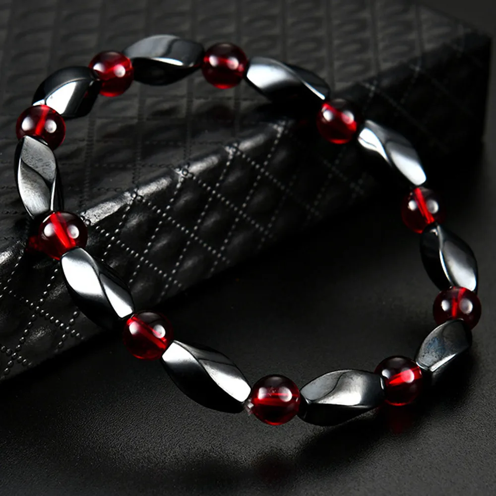 Браслеты магнитные из гематита растягивающиеся бисера для мужчин и женщин 1