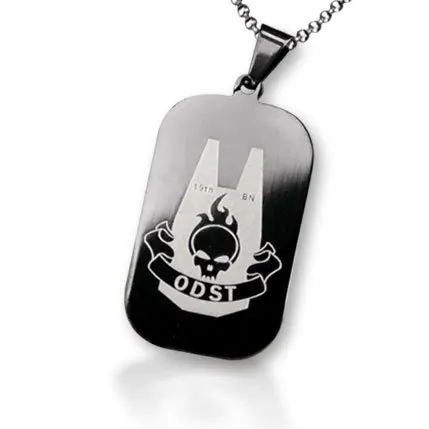 Бахамут игры Драгоценности Halo ODST dog tag Цепочки и ожерелья подвеска бесплатно с