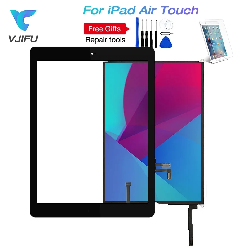 For iPad 5 LCD For iPad Air  A1474 A1475 A1476 LCD Display Assembly Touch Screen Digitizer Panel Replacement Free Tools