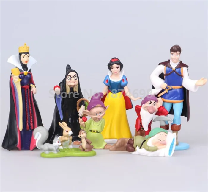 Новый Белоснежка принц гномы ведьма злая фигурка королевы кукла набор игрушек 8