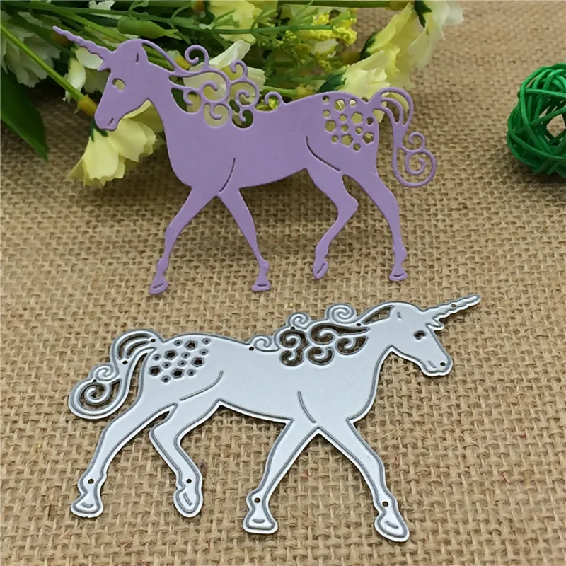 Металлические Вырубные штампы в виде единорога лошади|crafts embossing|craft cutting diescraft die