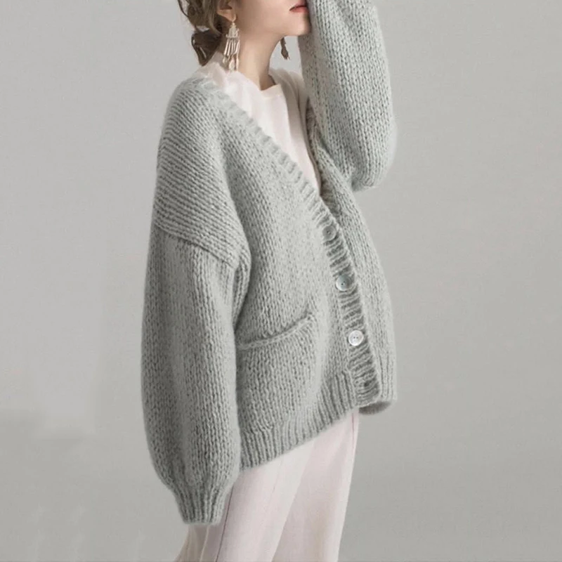 CHCIEVER Кардиган Топ женский осенний длинный рукав большой размер женская одежда