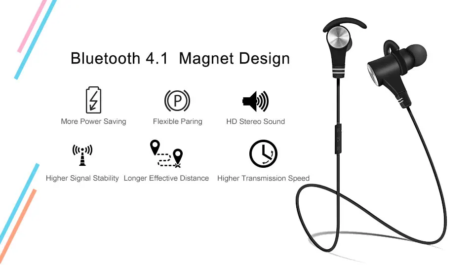 Магнитные беспроводные Bluetooth наушники-вкладыши с микрофоном спортивная водонепроницаемая гарнитура стерео звук беспроводные наушники для телефона Xiaomi