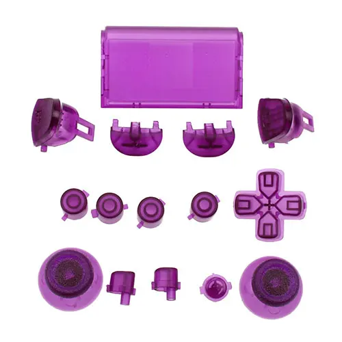 Clear Purple ChengHaoRan полный набор джойстики Dpad R1 L1 R2 L2 направление ключевые кнопки ABXY для sony PS4 Pro JDS-040 контроллер - Цвет: Clear Purple