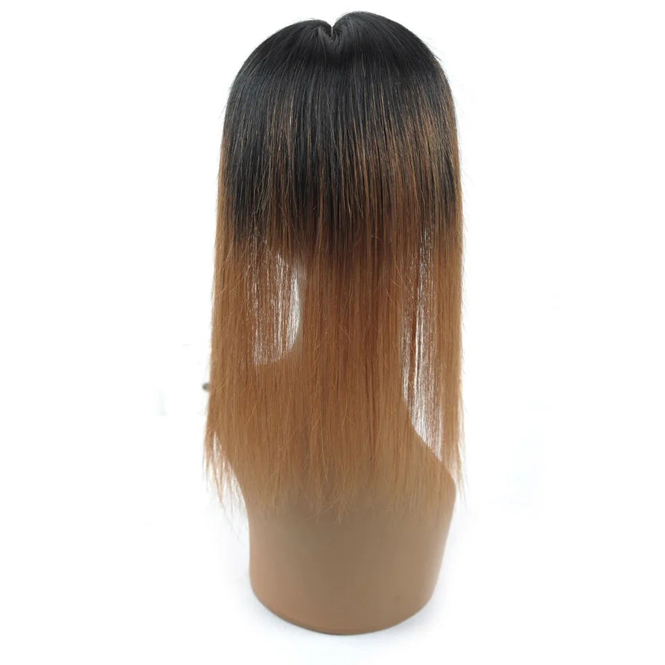 Светлые волосы с эффектом омбре средней части бразильские прямые человеческие