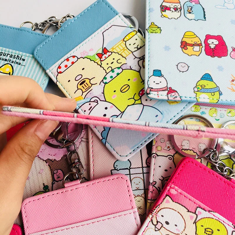 IVYYE 1 шт. Sumikko gurashi аниме плюшевый держатель для карт PU мультфильм Кредитные ID Сумки монета автобус карты кошелек малыш девочки подарки
