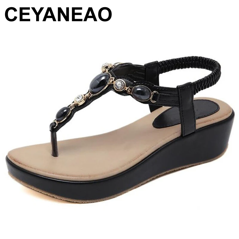 

CEYANEAO Summer Fashion Flip Flops women's gladiator sandals wedge shoes casual women's open toe platform sandals Women's shoes