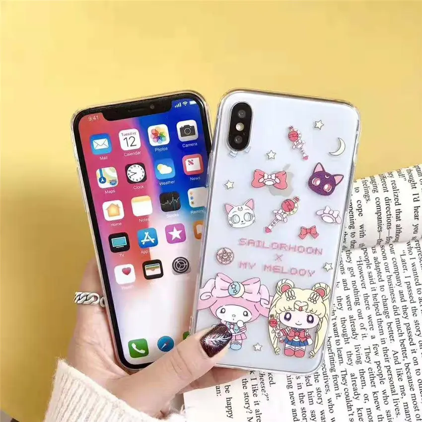 Прозрачные мягкие чехлы из ТПУ для HUAWEI Mate 20 Pro P10 Honor 10 Nova 2s 3E 3i розовые японские