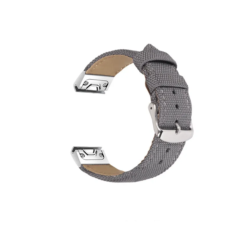 Grey Нейлоновый ремешок для Garmin Fenix 5X/Fenix 5/Fenix 5S/Instinct ремешок для часов Garmin Fenix 6X/Fenix 6/Fenix 6S - Цвет: Grey