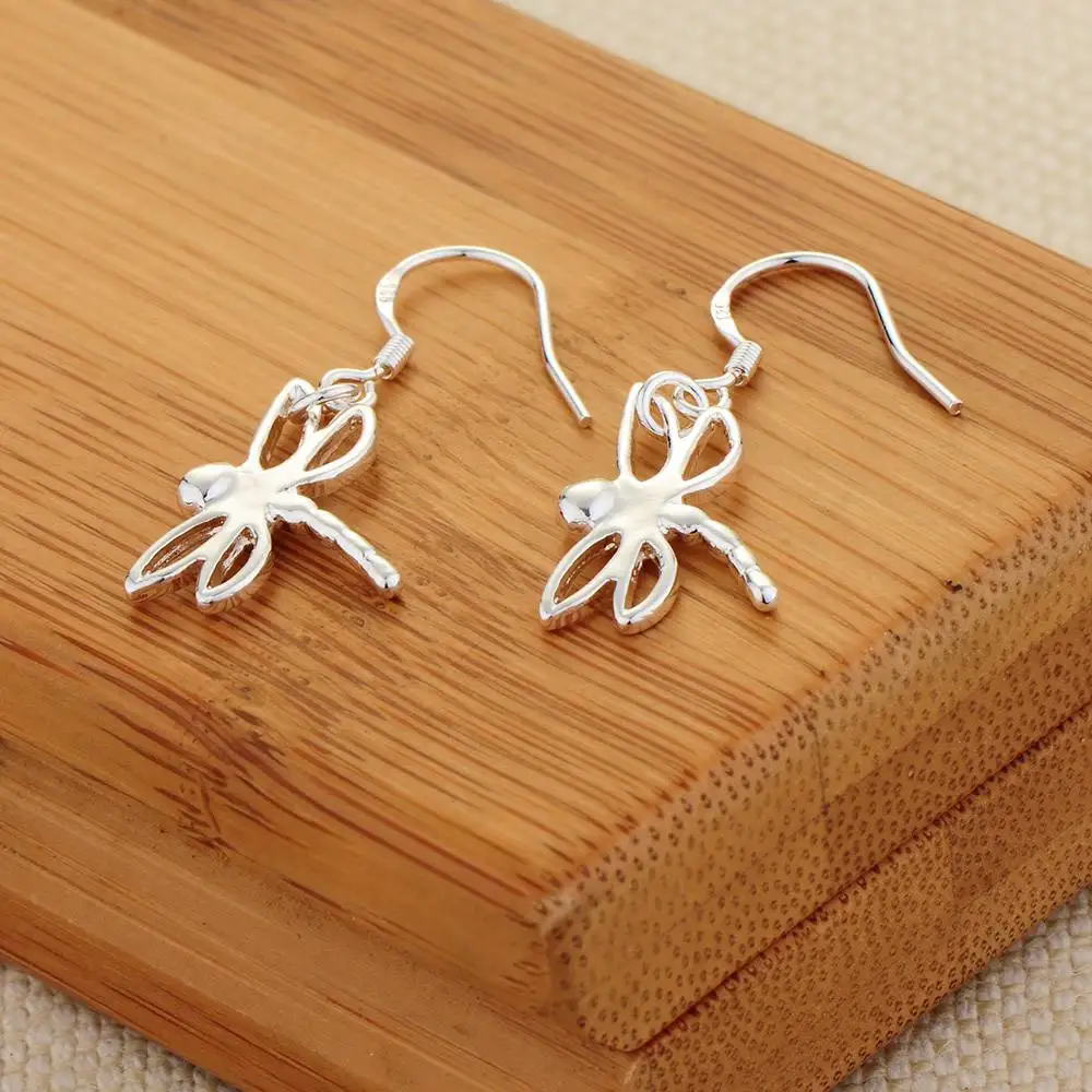 Серьги flying dragonfly красивые серебряные серьги высокого качества для женщин модные