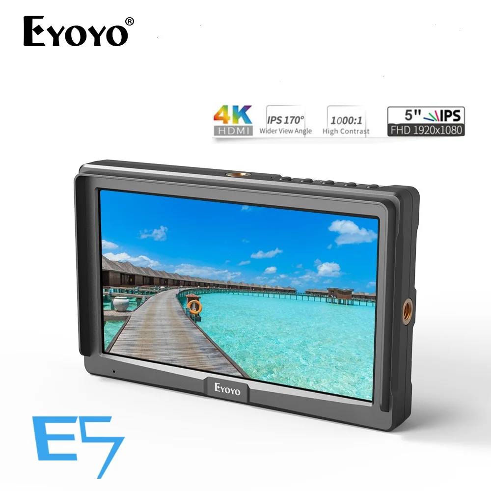 Eyoyo 5 дюймов очень тонкий ips Full HD 1920x1080 HDMI накамерный монитор видео монитор для камеры 4k монитор Kamera