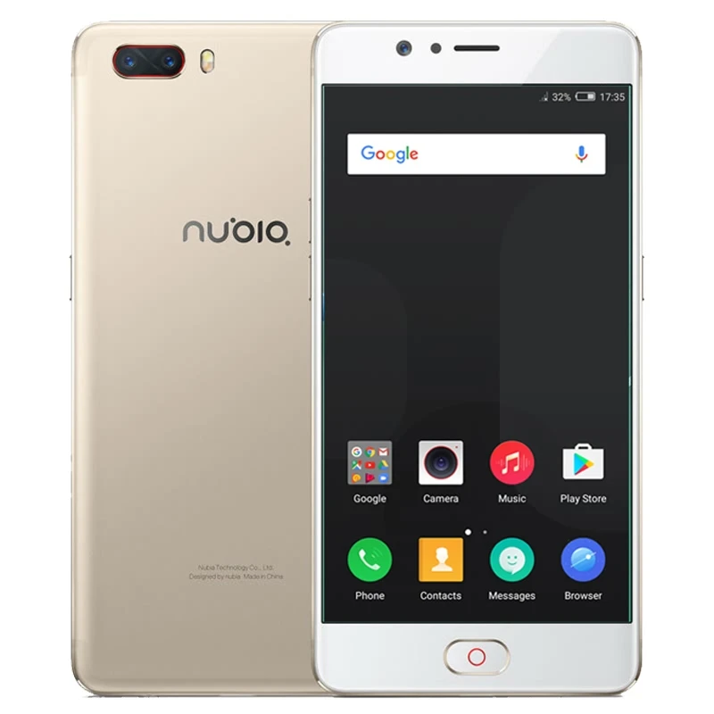 4g64 champagne gold Мобильный телефон Nubia M2, 4G, 64G, Восьмиядерный процессор Snapdragon 625, 5,5 дюймов, двойной задний, 13,0 МП, большая батарея, 3630 мА/ч, фронтальный отпечаток пальца ID - Цвет: 4g64 champagne gold