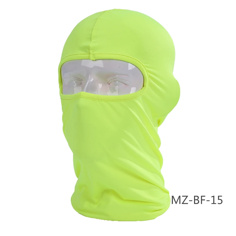 Fluorescent green Тренировочная маска для езды на велосипеде, зимняя велосипедная лицевая маска, лыжная маска, Балаклава, Байкерская штормовка, ветрозащитная - Цвет: Fluorescent green