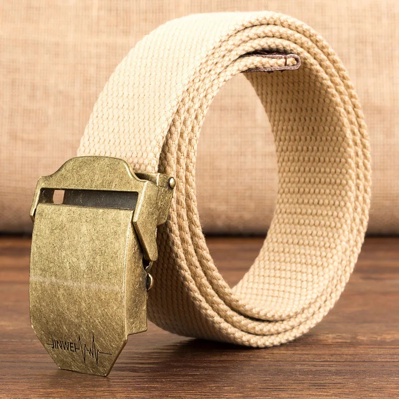 Quality Unisex canvas belt retro high quality Alloy Automtaic buckle men casual simle Men and Women cowboy pants | Аксессуары для