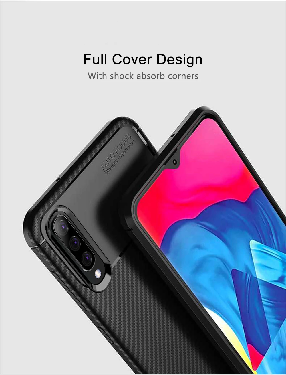 Чехол из углеродного волокна для samsung Galaxy A50, чехол для телефона с полной защитой, чехол для samsung A70 A 50, 360 противоударный бампер