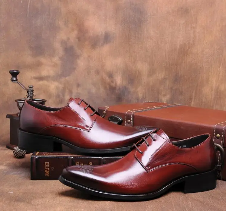 Новинка мужские туфли оксфорды из змеиной кожи с острым носком однотонные