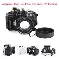 meikon 40m130ft underwater diving camera housing case for canon g9xcamera waterproof bags case cover for canon g9x cameras