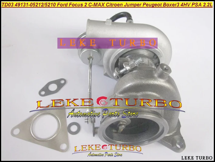 Турбокомпрессор TD03 для Ford Focus 2 Для Citroen Jumper Peugeot Boxer 3 4HV 2.2L 49131 05212 6U3Q6K682AE бесплатная