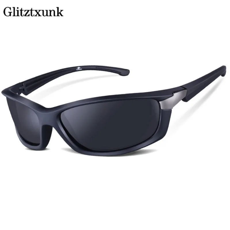 Мужские поляризационные очки Glitztxunk черные спортивные солнцезащитные для