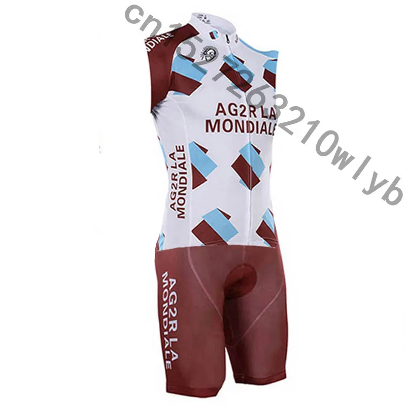2019 AG2R команда Новые велосипедные без рукавов Трикотажный жилет короткий активов велокостюм Костюмы