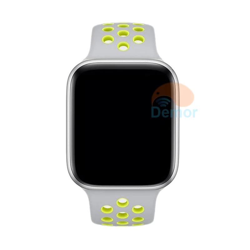 Grey Yellow IWO 8 Смарт-часы 44 мм серия 4 Bluetooth монитор сердечного ритма умные часы для мужчин и женщин Подарки iOS iPhone Android телефон Apple Watch - Цвет: Grey Yellow