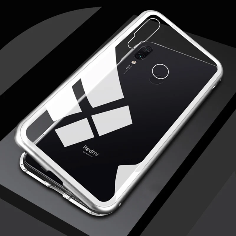 Xiaomi Redmi Note 7 Чехол Магнитный чехол для Xiomi Pro Note7 металлическая рамка + закаленное