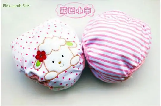 pink lamb set 3 слоя милые детские тренировочные трусы девушки Обучения Шорты для мальчиков и девочек ткань Подгузники хлопковые подгузники нижнее белье SY007 - Цвет: pink lamb set