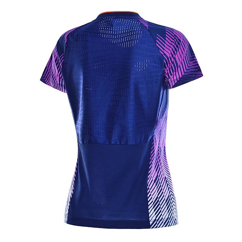 Li-Ning, женские футболки для соревнований по бадминтону, дышащие, удобные, на сухой подкладке, спортивные футболки, топы, футболки AAYN016 WTS1436