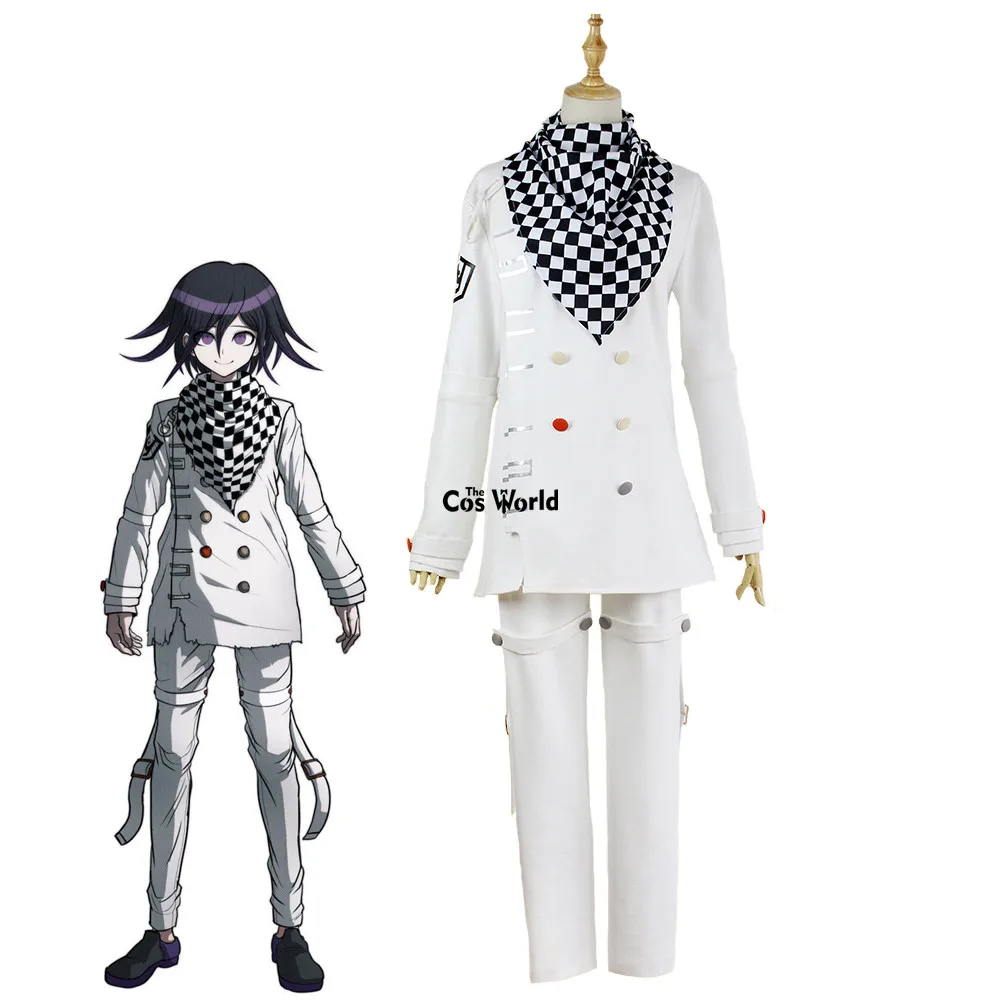 Danganronpa V3: Killing Harmony Ouma Kokichi школьная форменная куртка брюки шарф шляпа наряд аниме костюмы для косплея