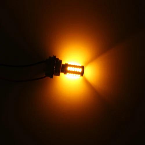YELLOW YCCPAUTO 2 шт. T25 3156 3157 P27W светодиодный лампы для фар светильник 33 SMD 5630 светодиодный Авто Автомобильные стояночные огни лампы резервного копирования DRL Белый Красный цвет: желтый, 12V - Испускаемый цвет: YELLOW