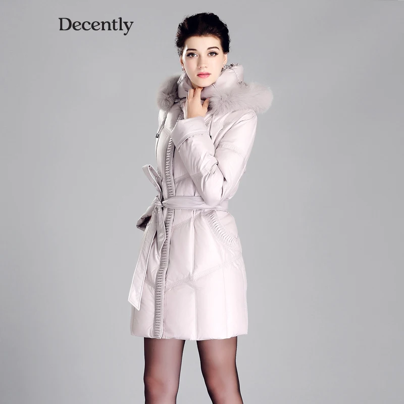 Decently 2017 Новинка женское пальто зимняя куртка женщины парка лиса Мех Пуховик