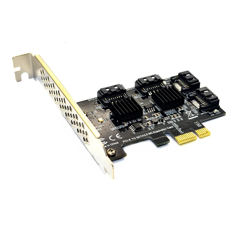 

4 Ports SATA 6Gbps to PCI Express Controller Card PCI-e to SATA III Adapter/converter Pcie riser Expansion Adapter Board for PC