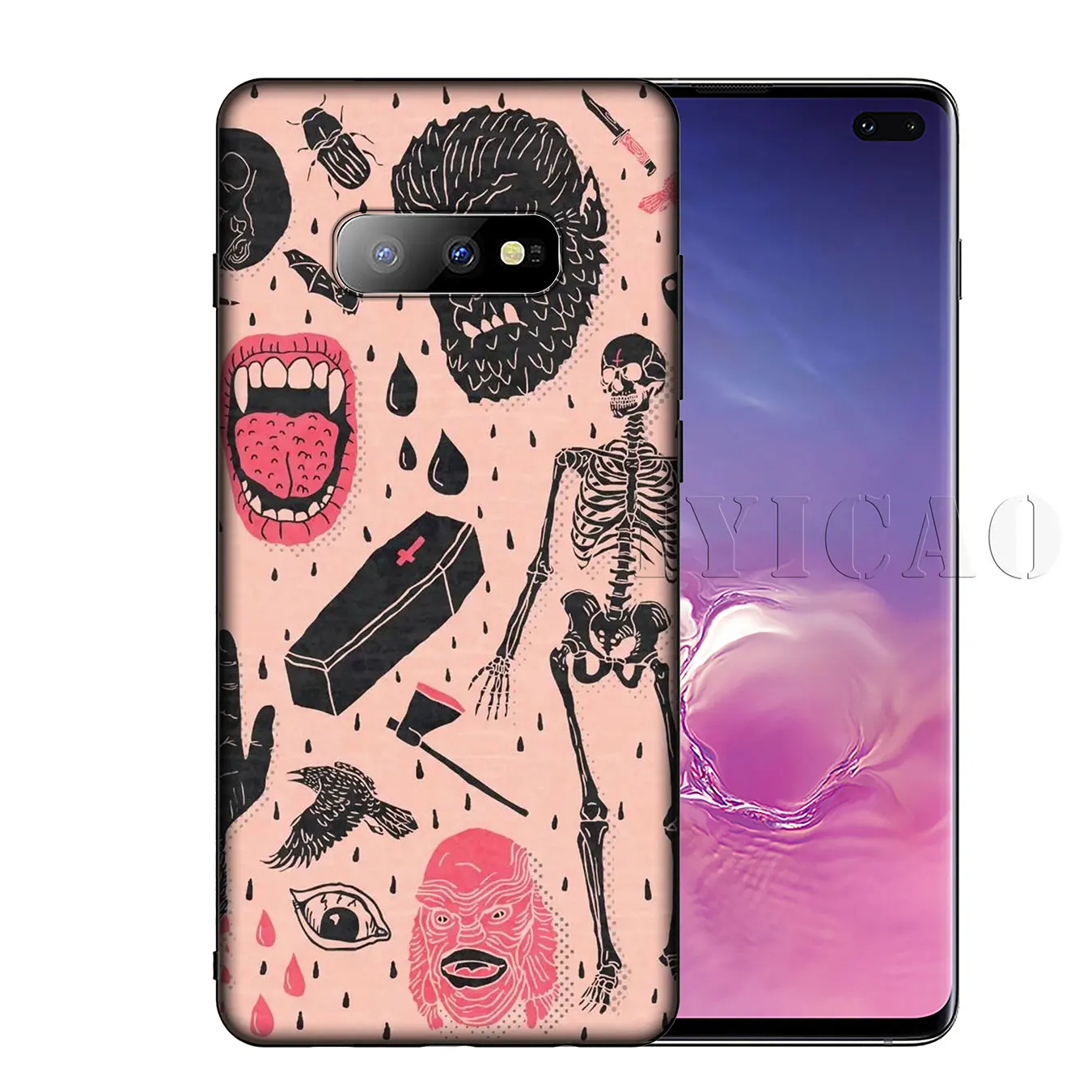 IYICAO Girly Pastel Witch Goth Мягкий силиконовый чехол для телефона Samsung Galaxy S20 Ultra S10 Lite S9 S8 Plus S6