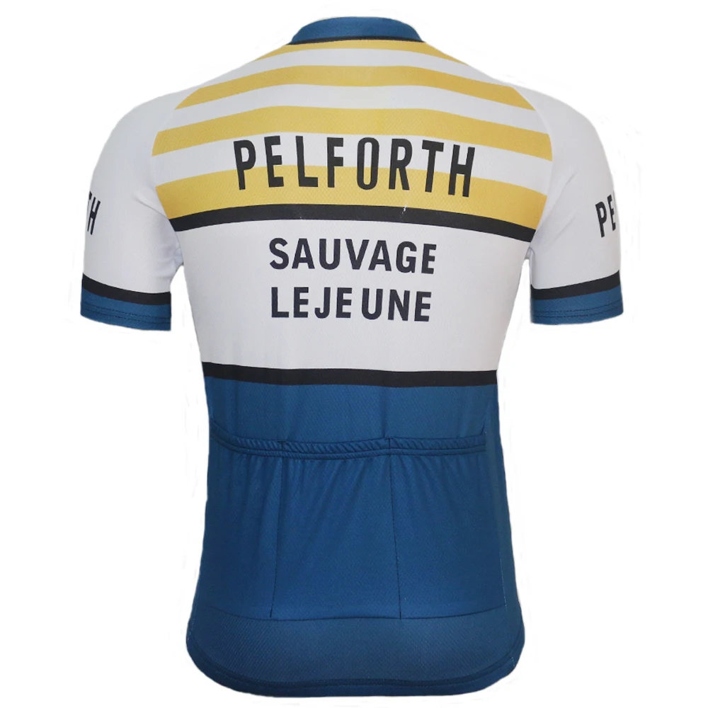 NEW blue/white cycling jerseys short sleeved retro men's top Cycling clothing bike wear Quick-drying bicycle shirt | Спорт и