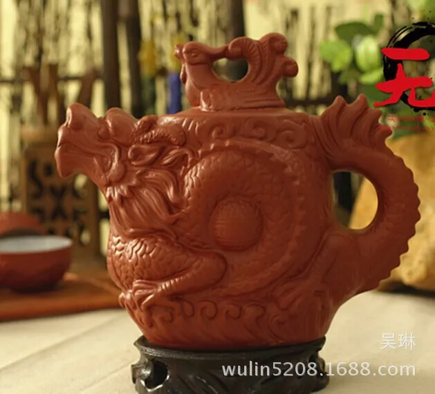 Tea Set Authentic Teasets 500ML Yixing Teapot 12 Dragon&amp Phoenix Pot Purple Clay Sets Kettle | Дом и сад